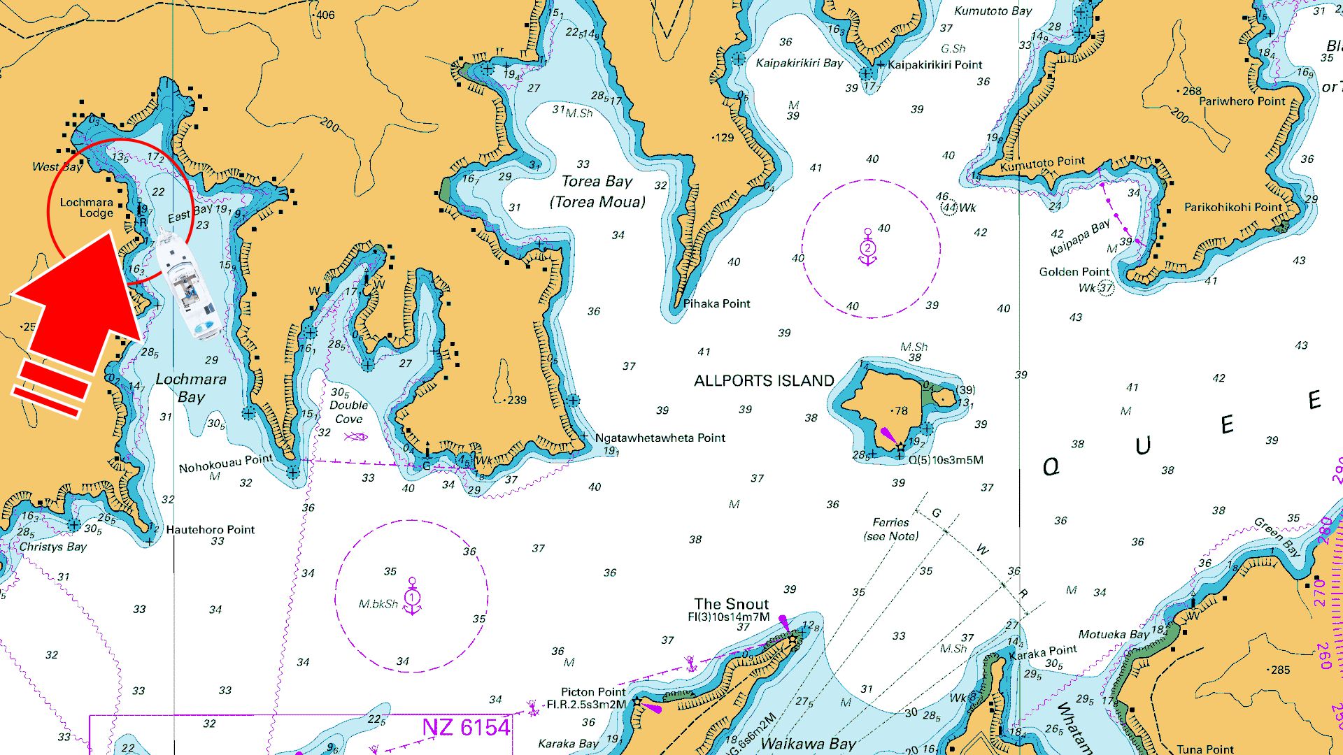 Bay Stays Lochmara Bay chart