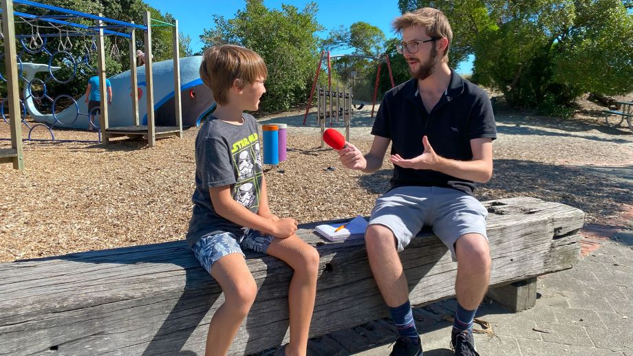 Alex gets interviewed for the local paper